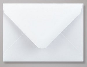 Kuverter, 50 stk. recept/bøttekort, 8,2x11,3 cm. med flab lukning.